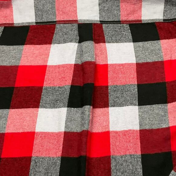 EDDIE BAUER Mens Button Down Flannel Shirt Buffalo Check Plaid Red Gray XL NWT - Picture 9 of 12